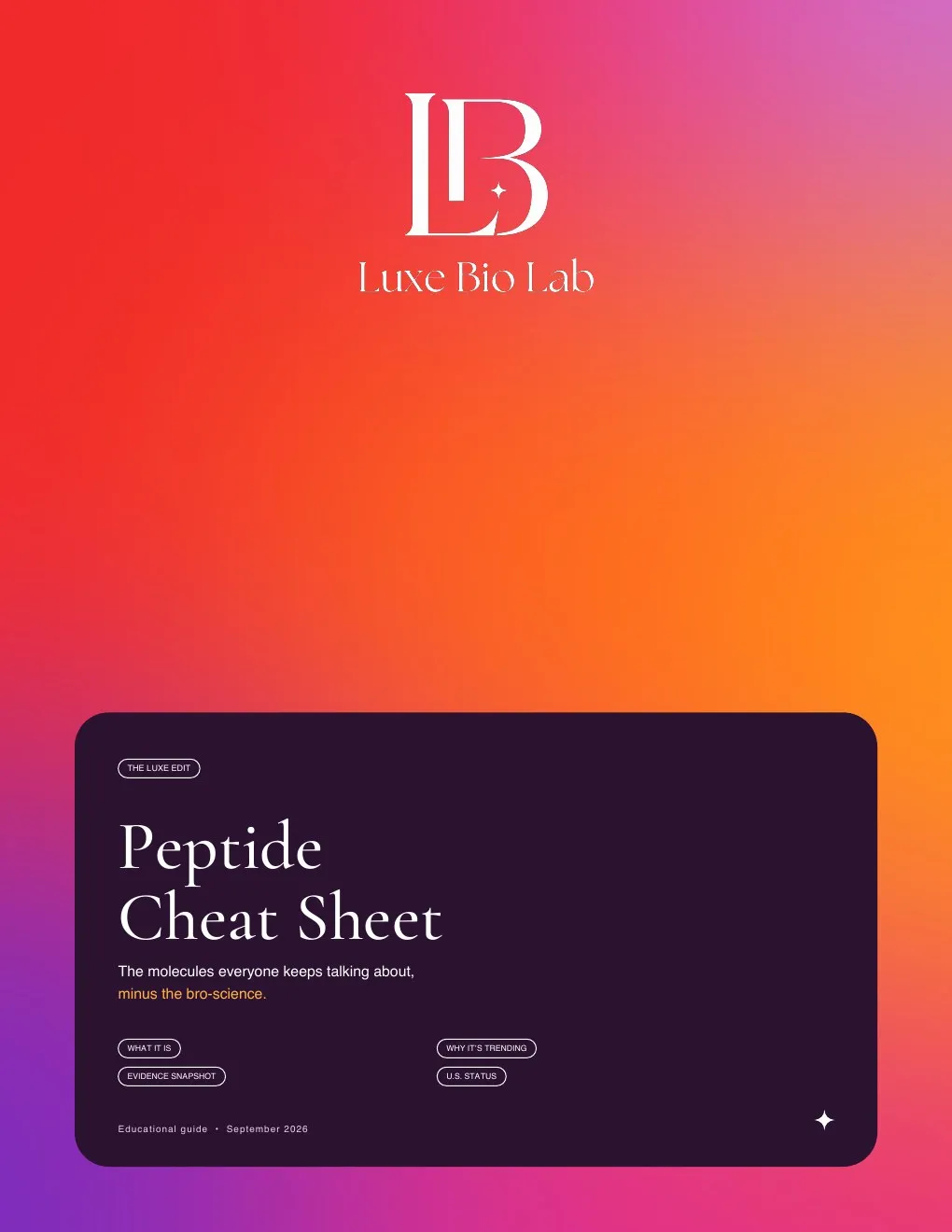 Cover of the Peptide Cheat Sheet